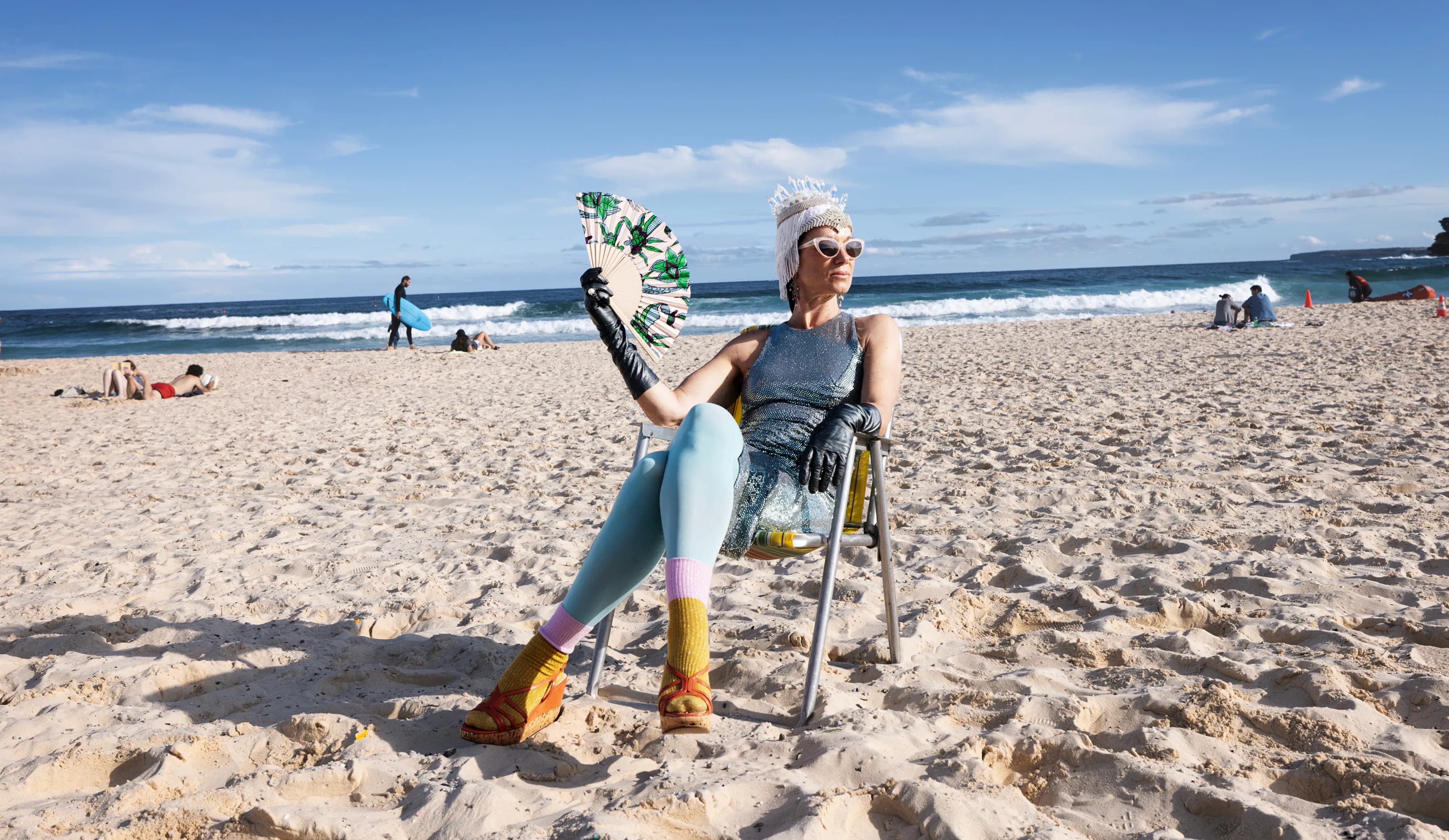 Person focused on health and wellness outdoors